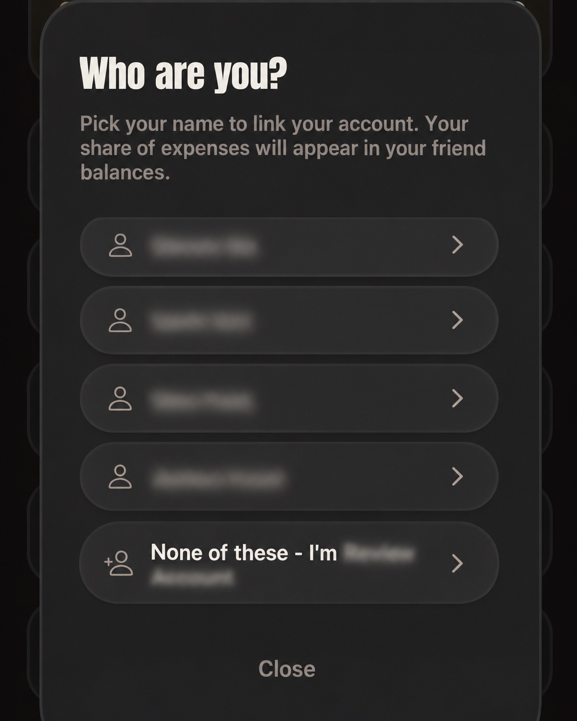 Choosing which member you are in TickTrack
